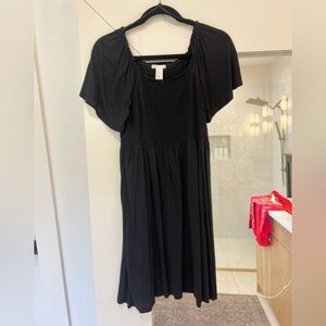 Black off the shoulder Maternity Dress